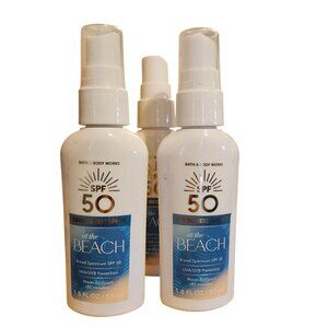 Bath & Body Works SPF 50 Sunscreen Spray At The Beach 1.8 Oz Travel Size Set/3
